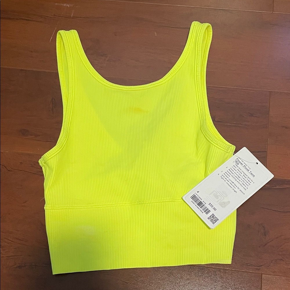 Lululemon Athletica Bright Yellow Ribbed Tank Top